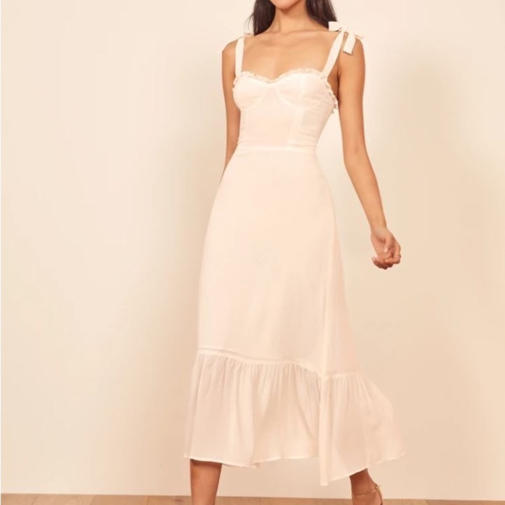 Reformation Nikita Dress in Ivory, size 2
